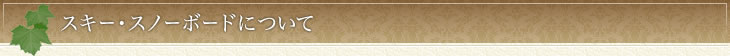 スキー・スノーボードについて