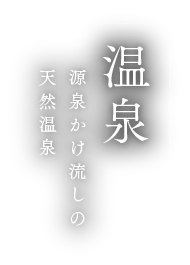 温泉 源泉かけ流しの天然温泉